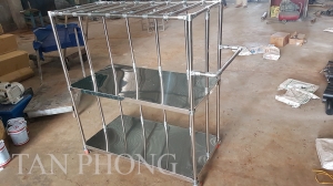 Xe đẩy khung ống inox